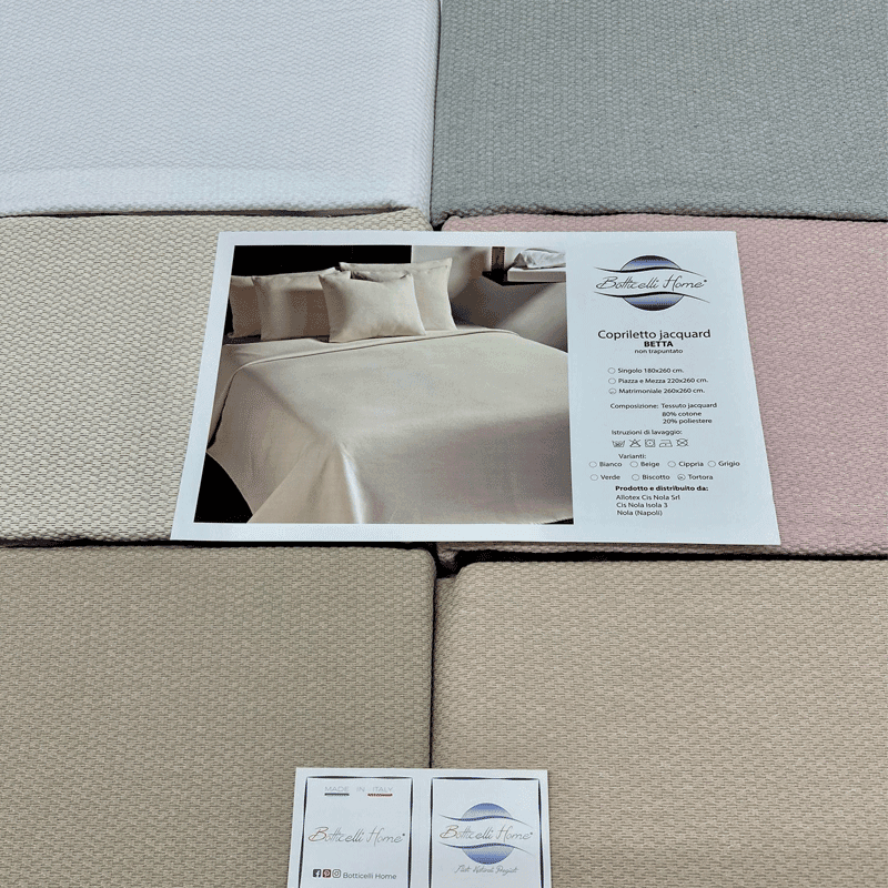 Copriletto cotone matrimoniale Botticelli Home Betta - 5