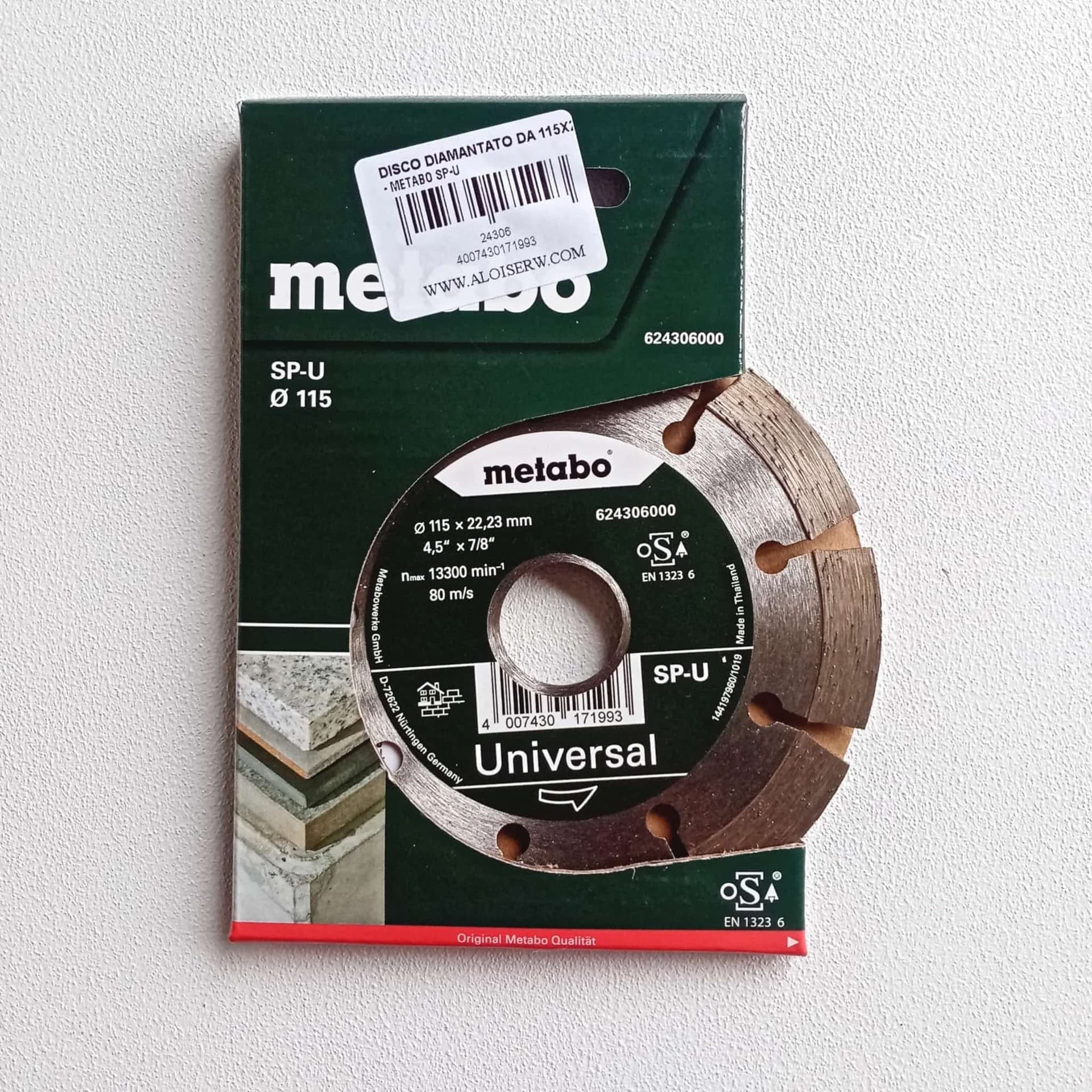 Metabo 115x22,23mm SP-U Universal disco diamantato per edilizia in Dischi diamantati Aloiserw.com - Altomonte, commercioVirtuoso.it