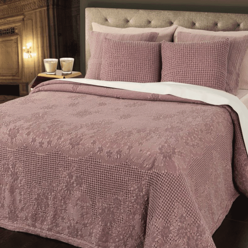 Copriletto matrimoniale Botticelli Home Vienna in cotone jacquard in Set di lenzuola e federe Collezione Casa - Trebisacce, commercioVirtuoso.it