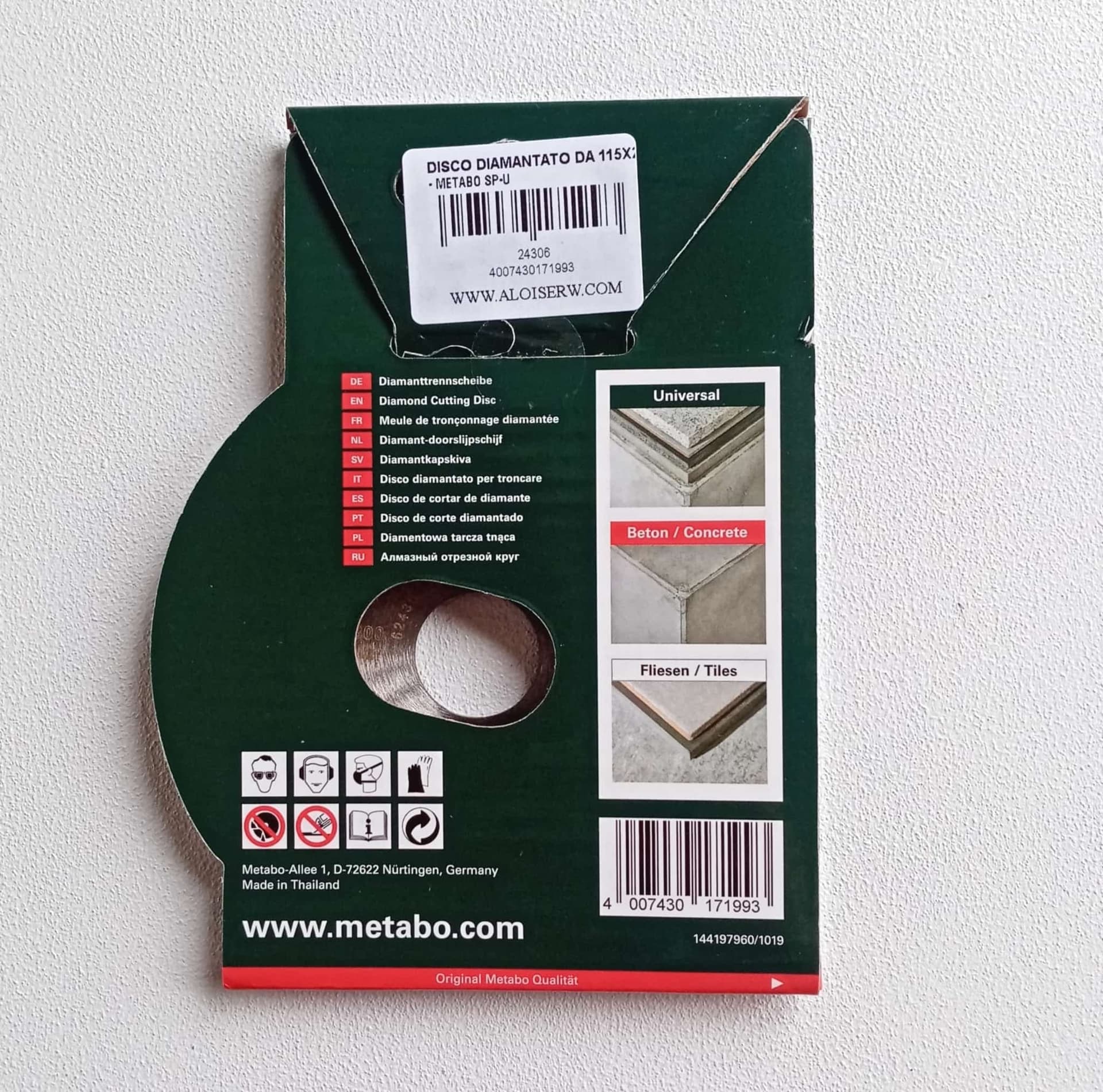 Metabo 115x22,23mm SP-U Universal disco diamantato per edilizia in Dischi diamantati Aloiserw.com - Altomonte, commercioVirtuoso.it