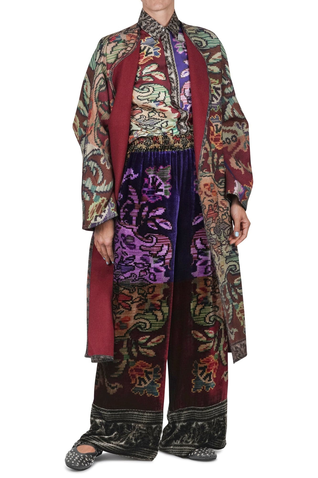 PIERRE-LOUIS MASCIA Pierre-Louis Mascia - Pantalone - 460160 - Viola/Bordeaux da donna in Pantaloni Drestige - Casamassima, commercioVirtuoso.it