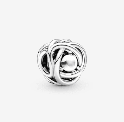 Pandora - Charm Cerchio Eterno Bianco Madreperla Artificiale Giugno in Bead Charm Alba Gioielli - Casoria, commercioVirtuoso.it