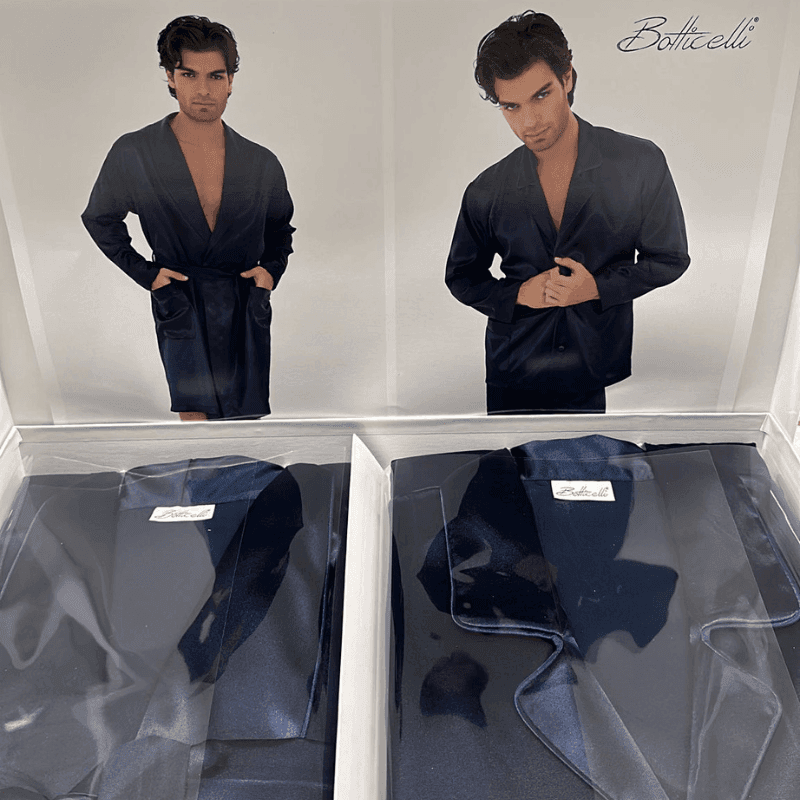 Vestaglia uomo e pigiama uomo elegante Paride Botticelli Home in Accappatoi Collezione Casa - Trebisacce, commercioVirtuoso.it