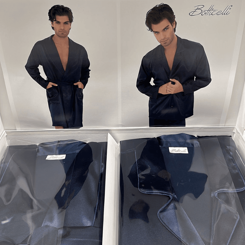 Vestaglia uomo e pigiama uomo elegante Paride Botticelli Home in Accappatoi Collezione Casa - Trebisacce, commercioVirtuoso.it