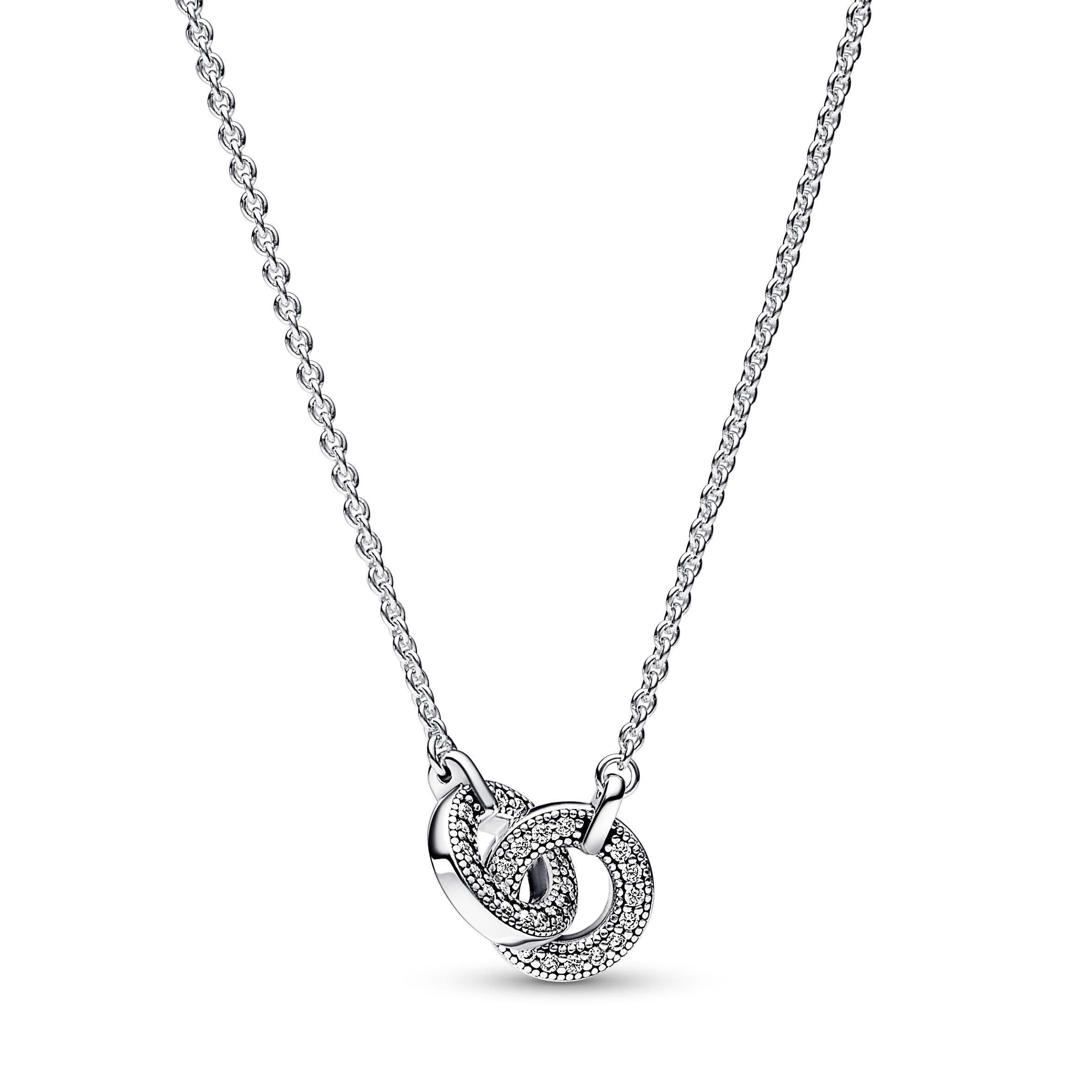 Pandora - Collana Cerchi Intrecciati Pavè in Collane Alba Gioielli - Casoria, commercioVirtuoso.it
