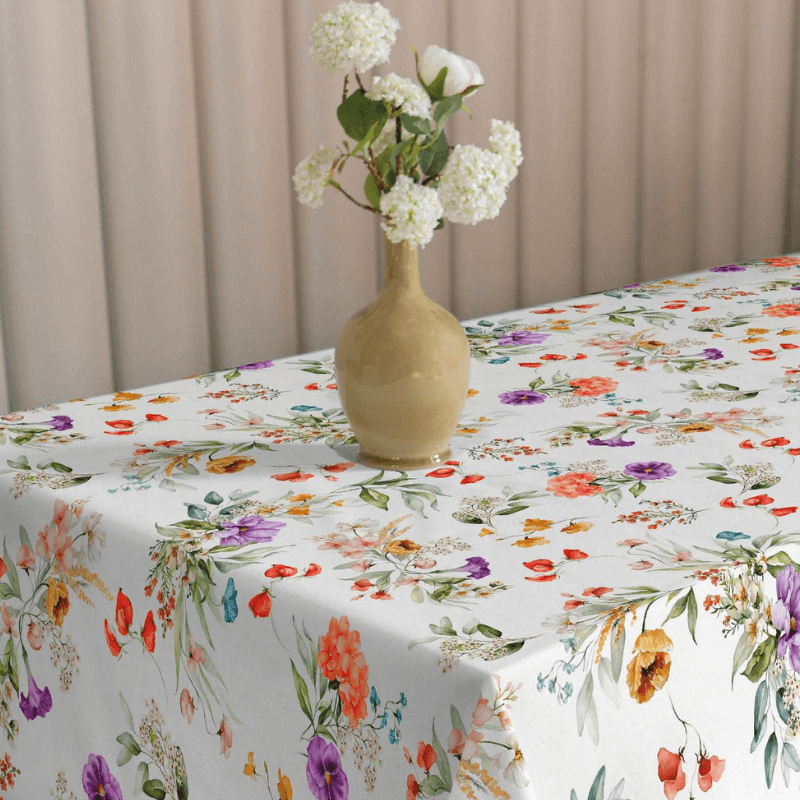 Tovaglia da tavolo con tovaglioli Botticelli Home Multifiore