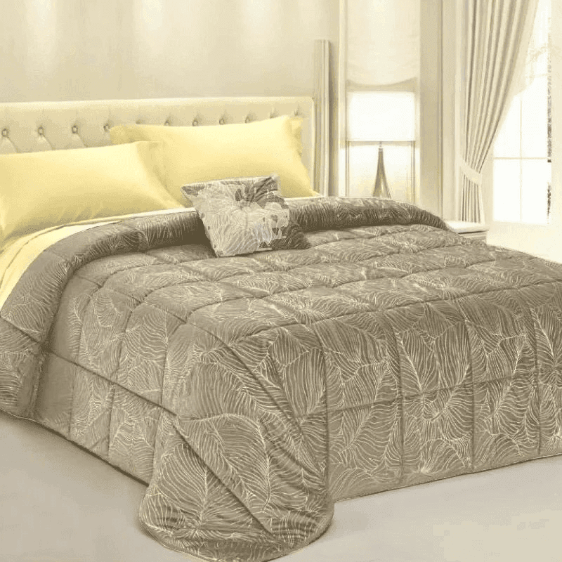 Trapuntino matrimoniale con cuscino arredo Elettra in velluto in Trapunte Collezione Casa - Trebisacce, commercioVirtuoso.it