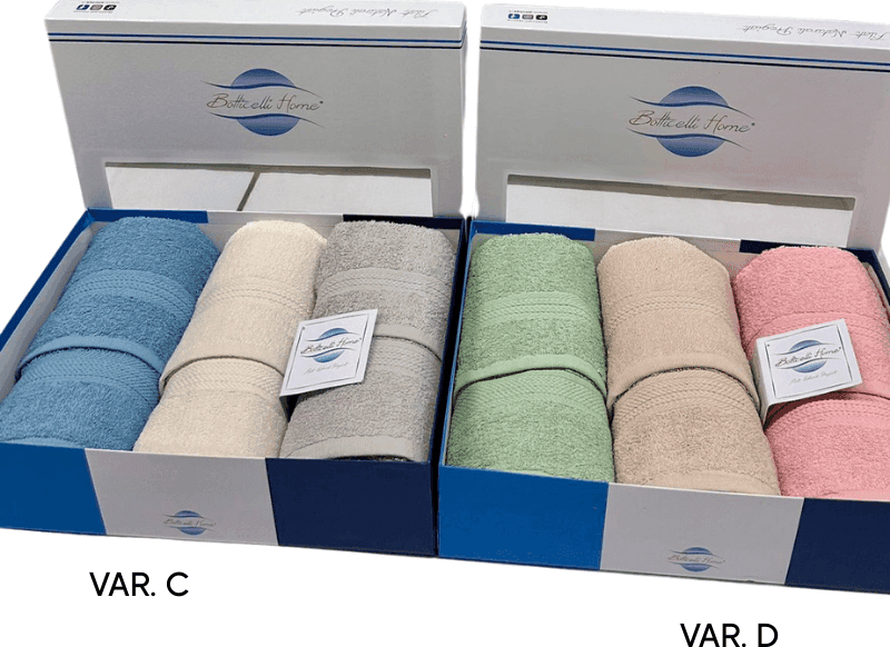 Set asciugamano bagno viso ospite Botticelli Home Colorissima in Set di asciugamani Collezione Casa - Trebisacce, commercioVirtuoso.it
