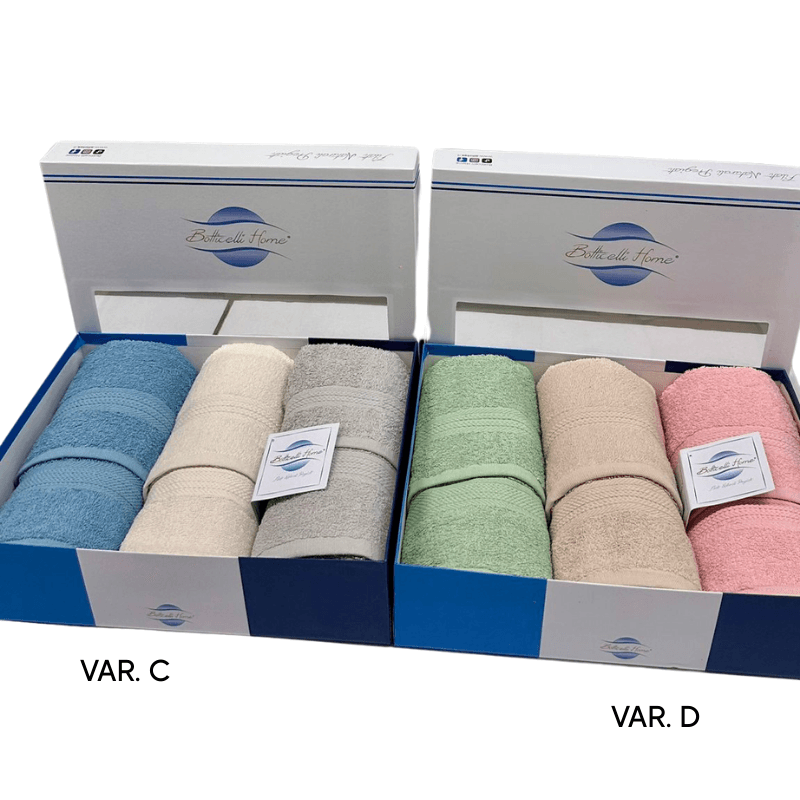 Set asciugamano bagno viso ospite Botticelli Home Colorissima in Set di asciugamani Collezione Casa - Trebisacce, commercioVirtuoso.it