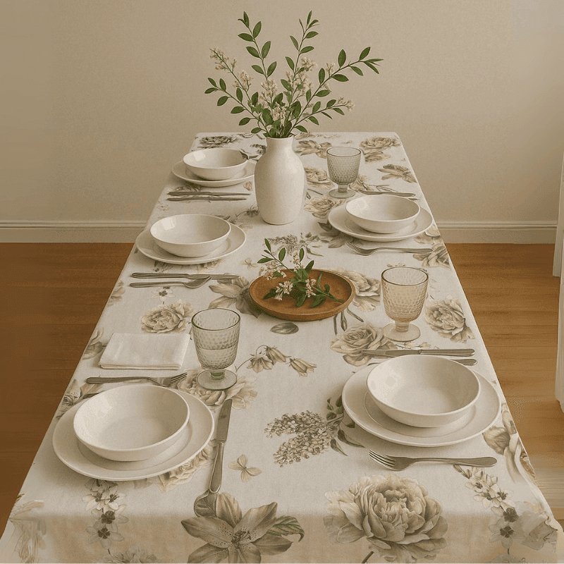 Tovaglia da tavolo con tovaglioli Botticelli Home Bloom in Tovaglie Collezione Casa - Trebisacce, commercioVirtuoso.it