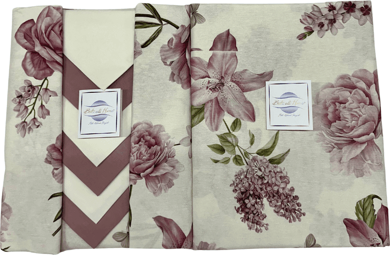 Tovaglia da tavolo con tovaglioli Botticelli Home Bloom in Tovaglie Collezione Casa - Trebisacce, commercioVirtuoso.it