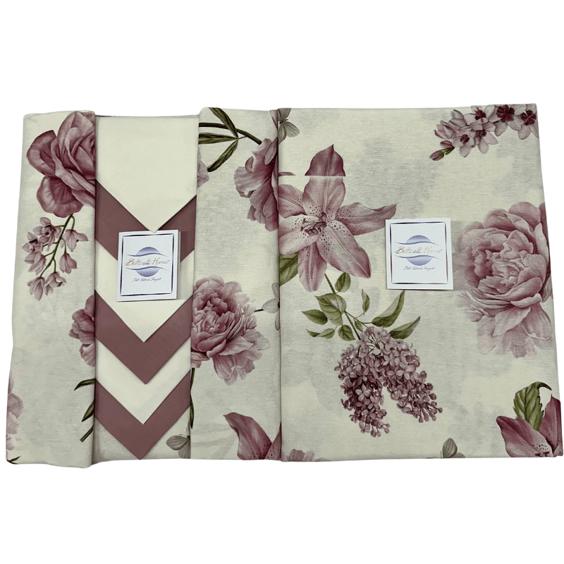 Tovaglia da tavolo con tovaglioli Botticelli Home Bloom in Tovaglie Collezione Casa - Trebisacce, commercioVirtuoso.it