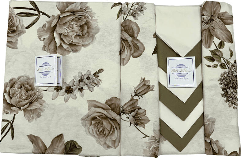 Tovaglia da tavolo con tovaglioli Botticelli Home Bloom in Tovaglie Collezione Casa - Trebisacce, commercioVirtuoso.it