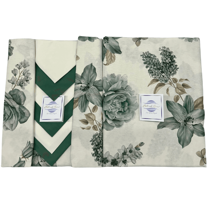 Tovaglia da tavolo con tovaglioli Botticelli Home Bloom in Tovaglie Collezione Casa - Trebisacce, commercioVirtuoso.it