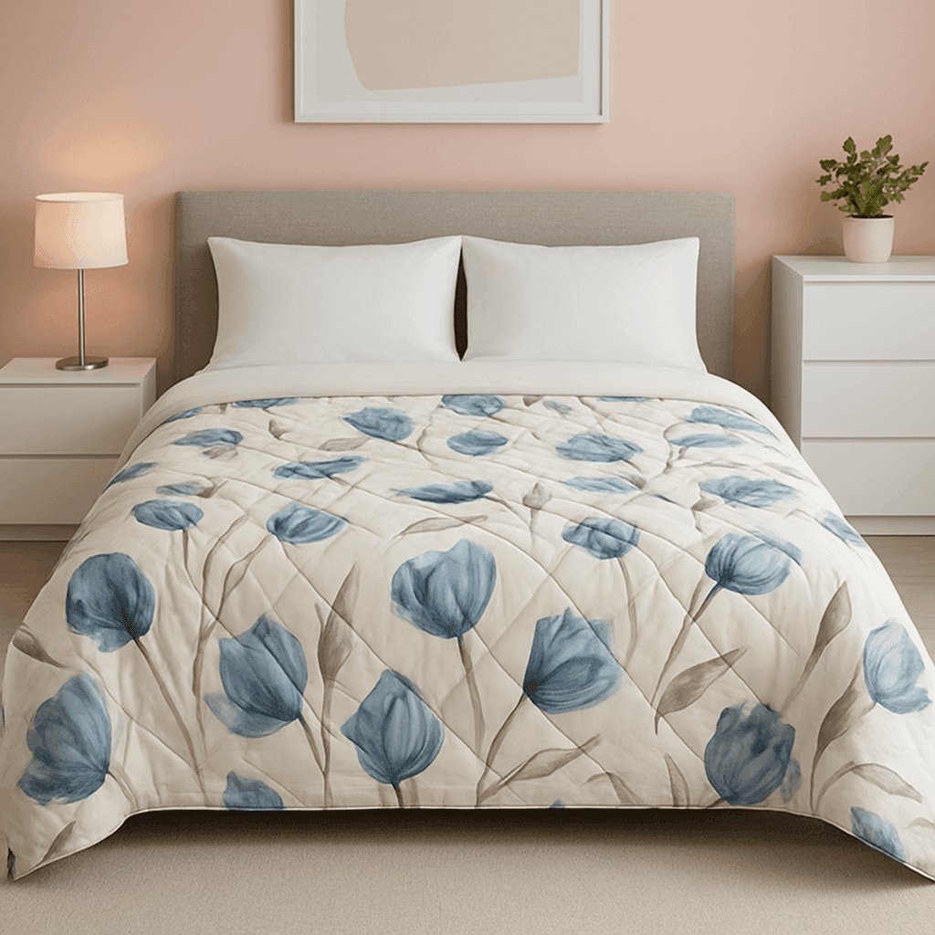 Trapunta matrimoniale Botticelli Home Tulipani in Trapunte Collezione Casa - Trebisacce, commercioVirtuoso.it