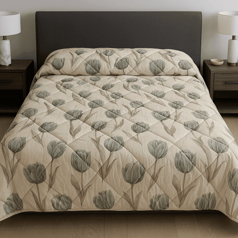 Trapunta matrimoniale Botticelli Home Tulipani in Trapunte Collezione Casa - Trebisacce, commercioVirtuoso.it