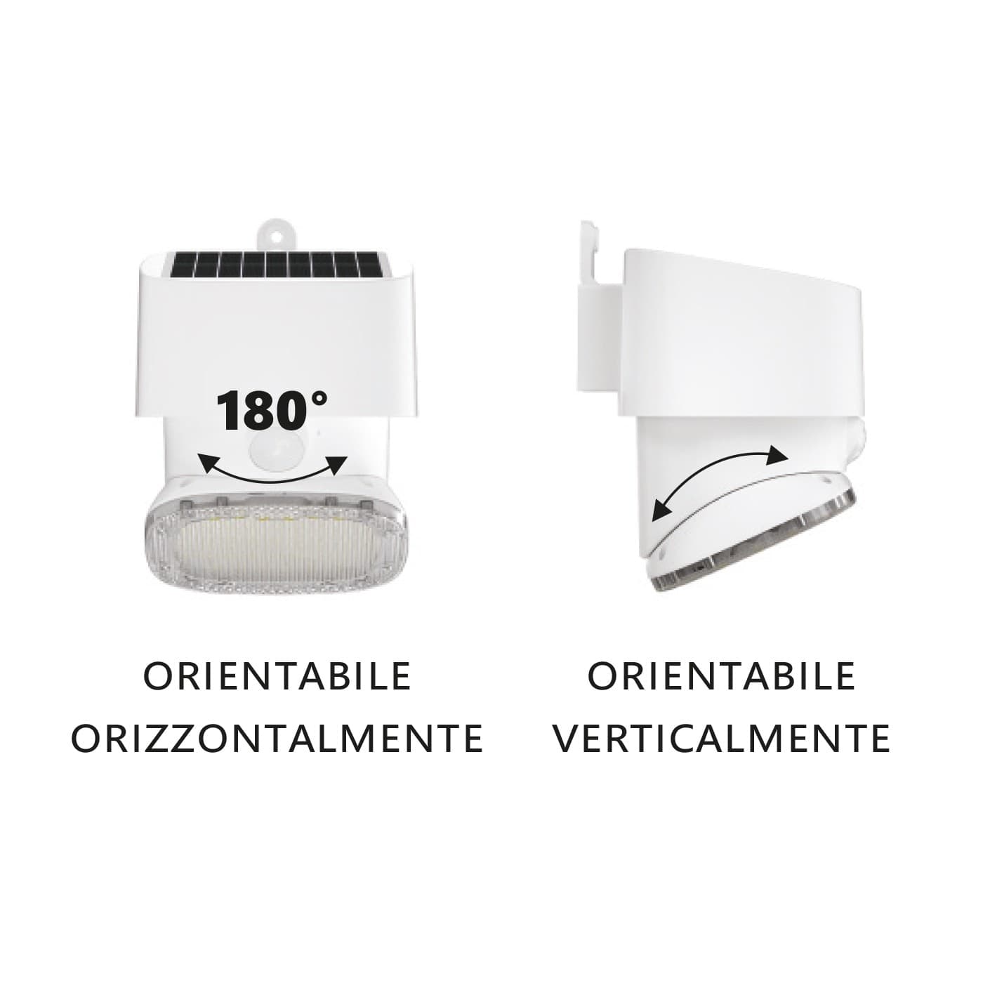 Alca Power lampada proiettore solare da parete orientabile da 10W 2000 lumen in Lampade da parete Aloiserw.com - Altomonte, commercioVirtuoso.it