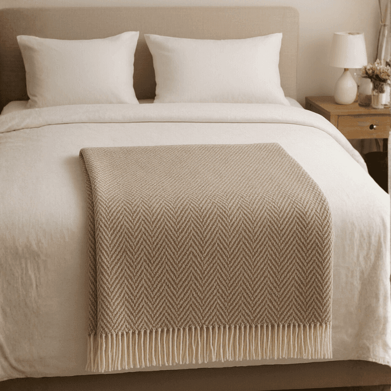 Plaid lana vergine con frange Marzotto Navigli in Coperte Collezione Casa - Trebisacce, commercioVirtuoso.it