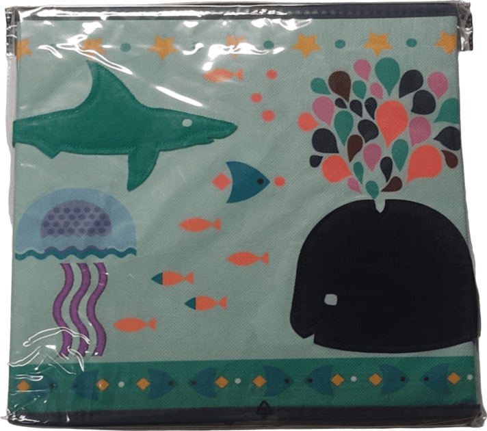 DOMOPAK - SCATOLA CUBICA "LIVING" PER ORGANIZZAZIONE CAMERETTA 32x32x32CM - PESCIOLINI / PRINCIPESSA CON CAVALLO in Portagiochi Stockdoc - Terni, commercioVirtuoso.it