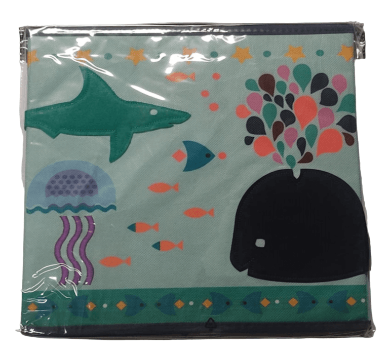 DOMOPAK - SCATOLA CUBICA "LIVING" PER ORGANIZZAZIONE CAMERETTA 32x32x32CM - PESCIOLINI / PRINCIPESSA CON CAVALLO in Portagiochi Stockdoc - Terni, commercioVirtuoso.it