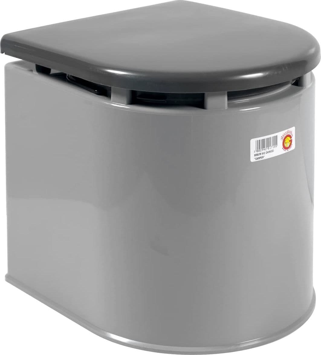 Giganplast WC Chimico Camper, 41x36x38 cm, 12 litri, portata 120 kg, Grigio