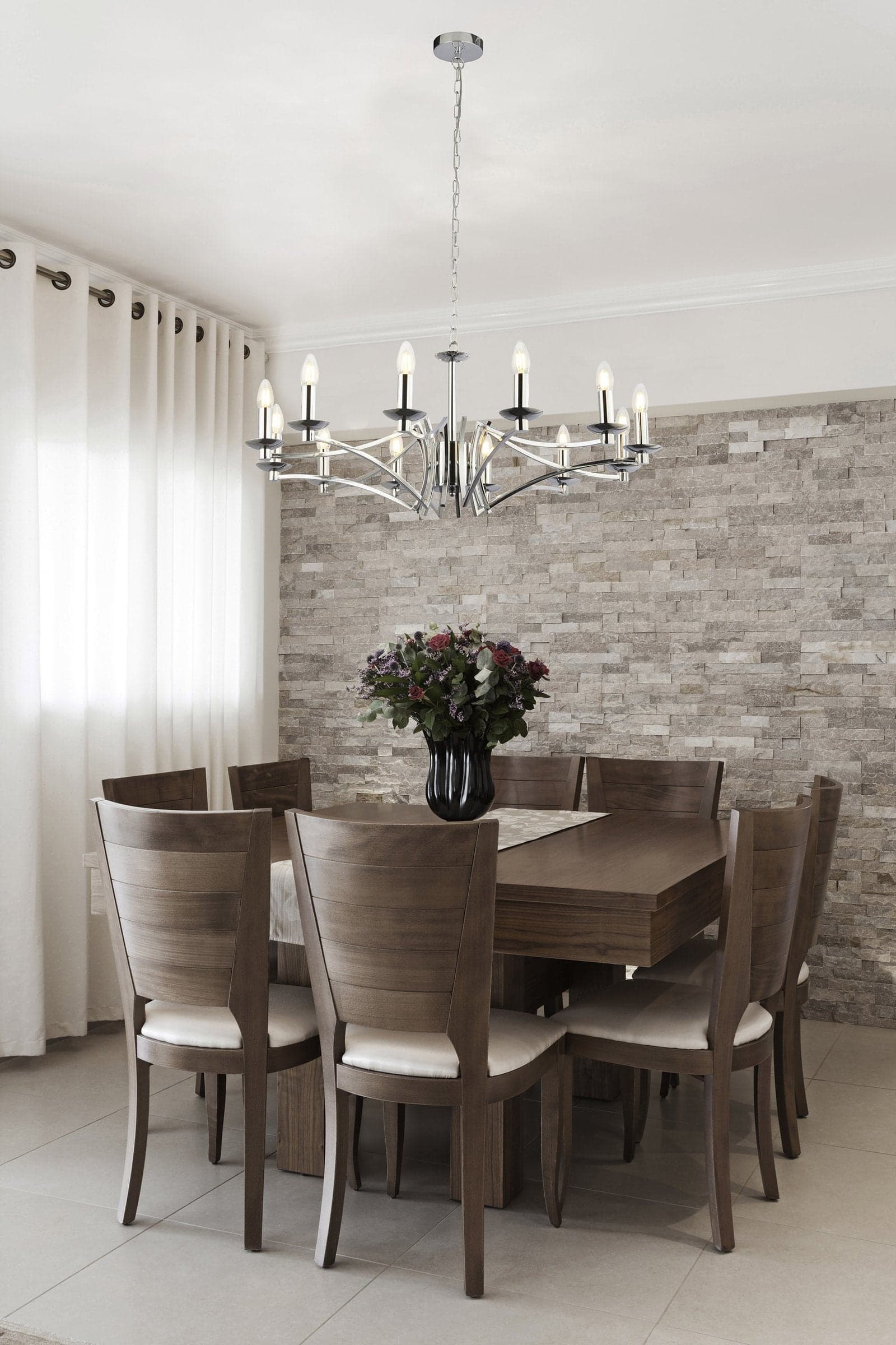 Lampadario Classico Ascot Acciaio Cromo 12 Luci E14 in Lampadari LuceArt - Montecorvino Pugliano, commercioVirtuoso.it