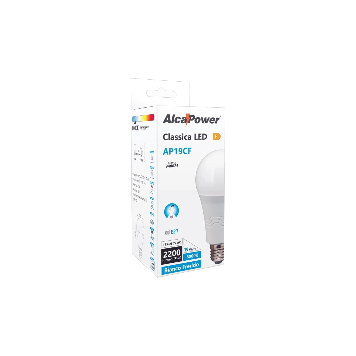 Alca Power A65 19W 175-250V 2200LM 6000K E27 lampada classica a led in Lampadine a LED Aloiserw.com - Altomonte, commercioVirtuoso.it