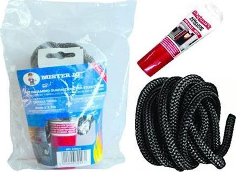 GUARNIZIONE STUFA A LEGNA MM 8 X 1,5 MT + SILICONE ALTA TEMPERATURA FER 343121 in prodotto EuroStore07 - Alatri, commercioVirtuoso.it