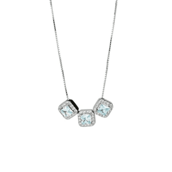 BOCCADAMO -  Collana di zirconi acqua milk pendenti