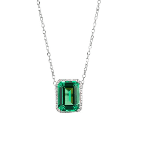 BOCCADAMO - Collana con pendente rettangolare verde smeraldo in Collane Alba Gioielli - Casoria, commercioVirtuoso.it