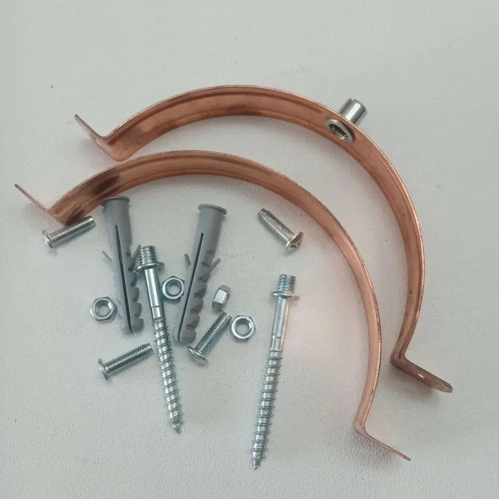 Collare in rame da 130mm per fissaggio e bloccaggio a muro in Golfari Aloiserw.com - Altomonte, commercioVirtuoso.it