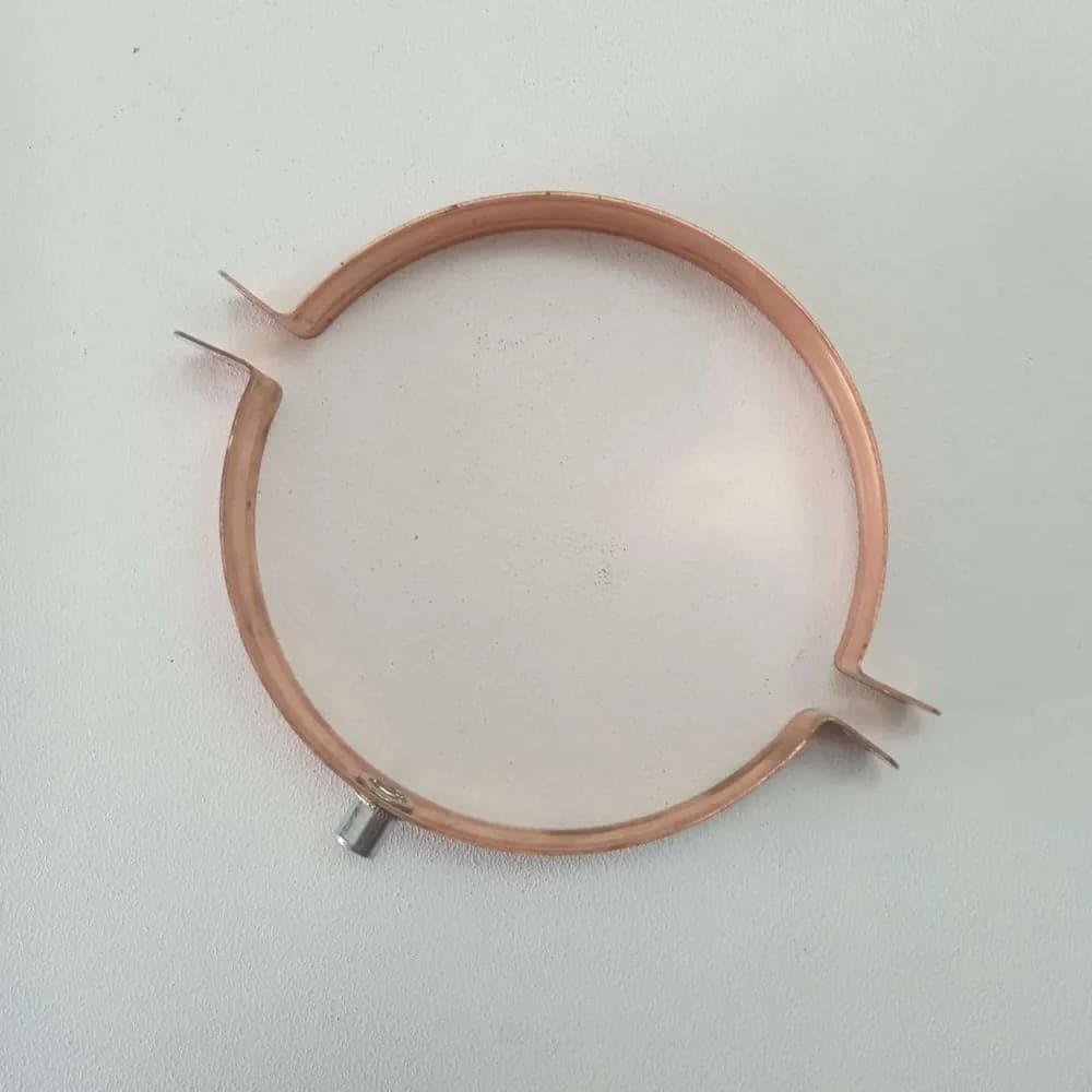 Collare in rame da 100mm per fissaggio e bloccaggio a muro in Golfari Aloiserw.com - Altomonte, commercioVirtuoso.it
