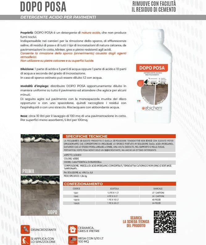 Abichem 1lt DOPO POSA detergente acido per pavimenti in Detergenti per pavimento Aloiserw.com - Altomonte, commercioVirtuoso.it