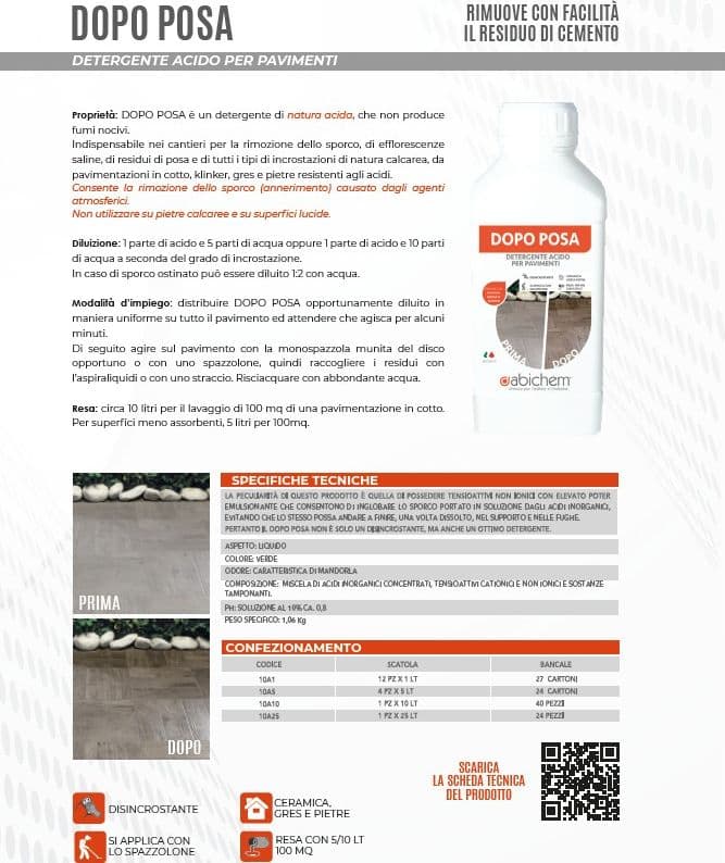 Abichem 1lt DOPO POSA detergente acido per pavimenti in Detergenti per pavimento Aloiserw.com - Altomonte, commercioVirtuoso.it
