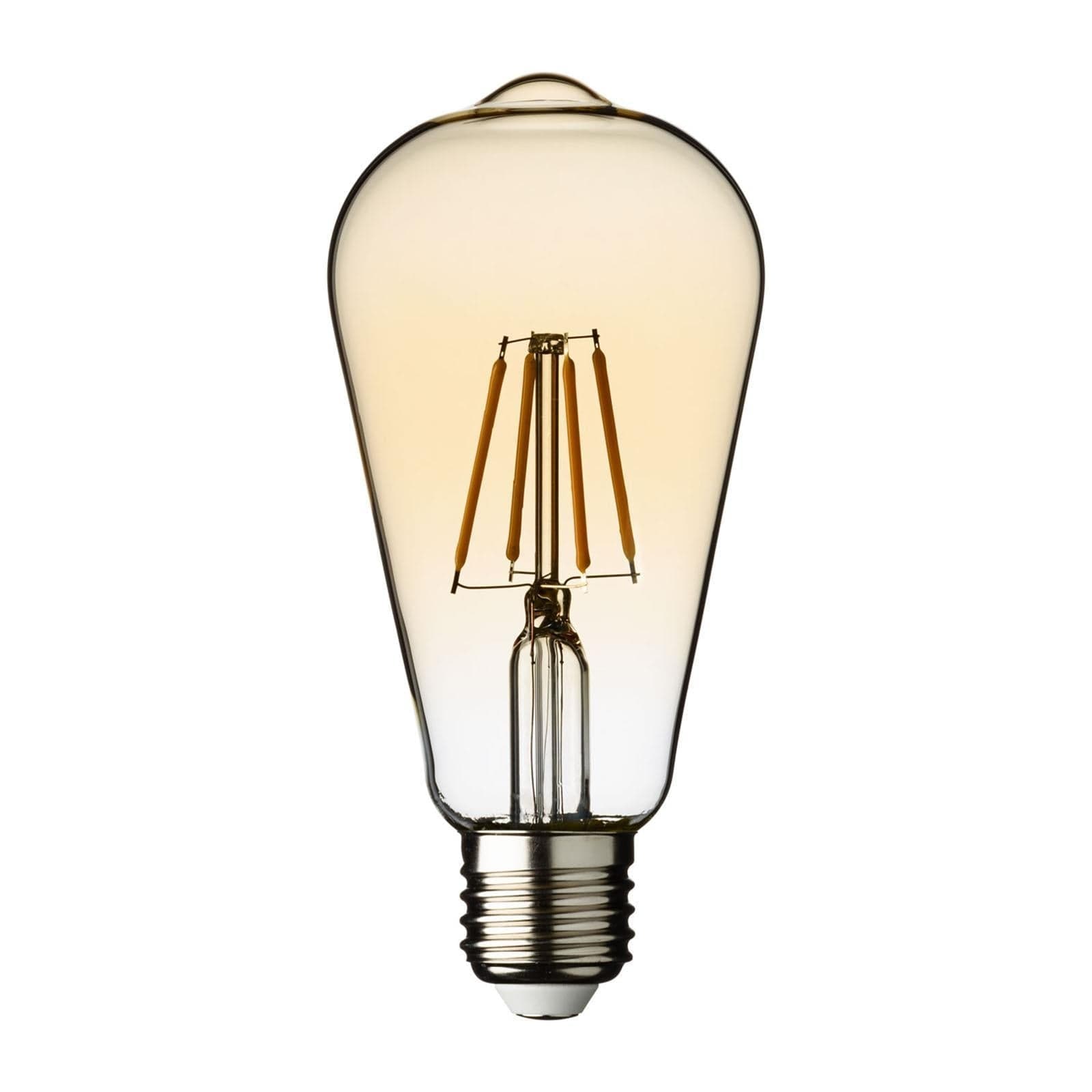 Lampadina di ricambio con filamento a led vintage globo e27 per catena da esterno (tradizionale - edison)