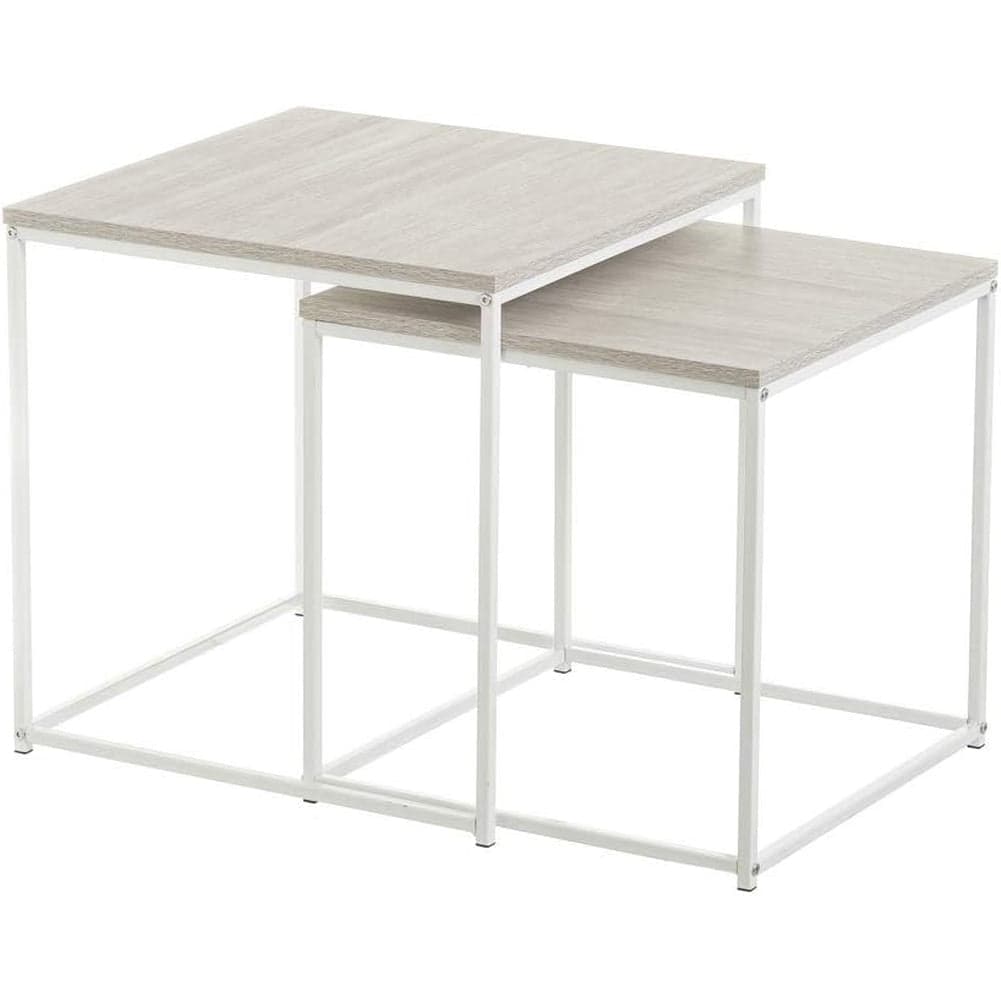 Set Tavolini ad Incastro Industrial da Salotto Caffè Salvaspazio Legno Bianco in Tavolini sovrapponibili Esplodia - Napoli, commercioVirtuoso.it
