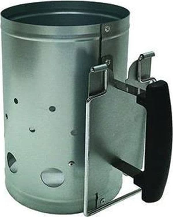 ACCENDI CARBONE BARBECUE IN ACCIAIO ZINCATO CON DOPPIA MANIGLIA cm.19,3x30h.. -
