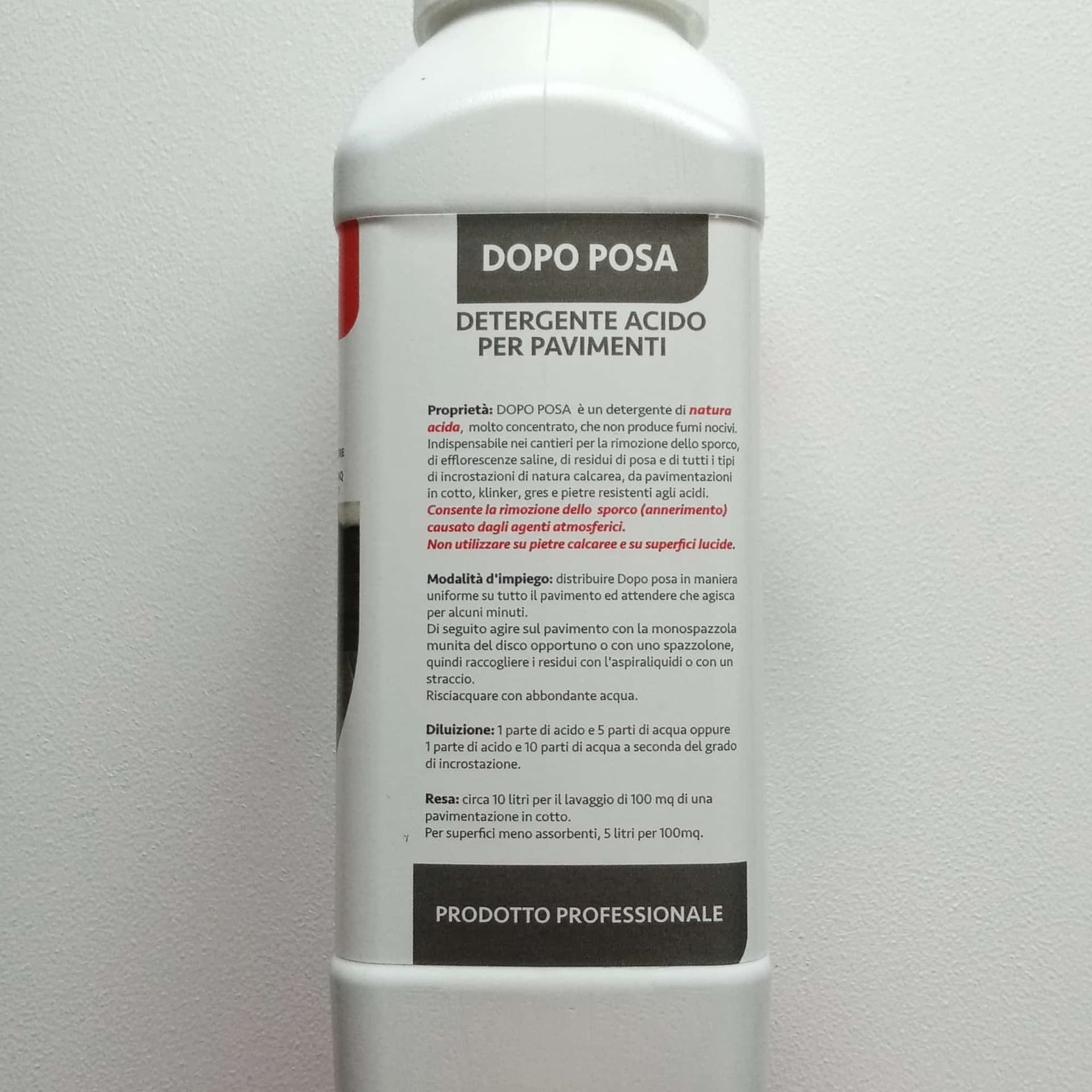 Abichem 1lt DOPO POSA detergente acido per pavimenti in Detergenti per pavimento Aloiserw.com - Altomonte, commercioVirtuoso.it