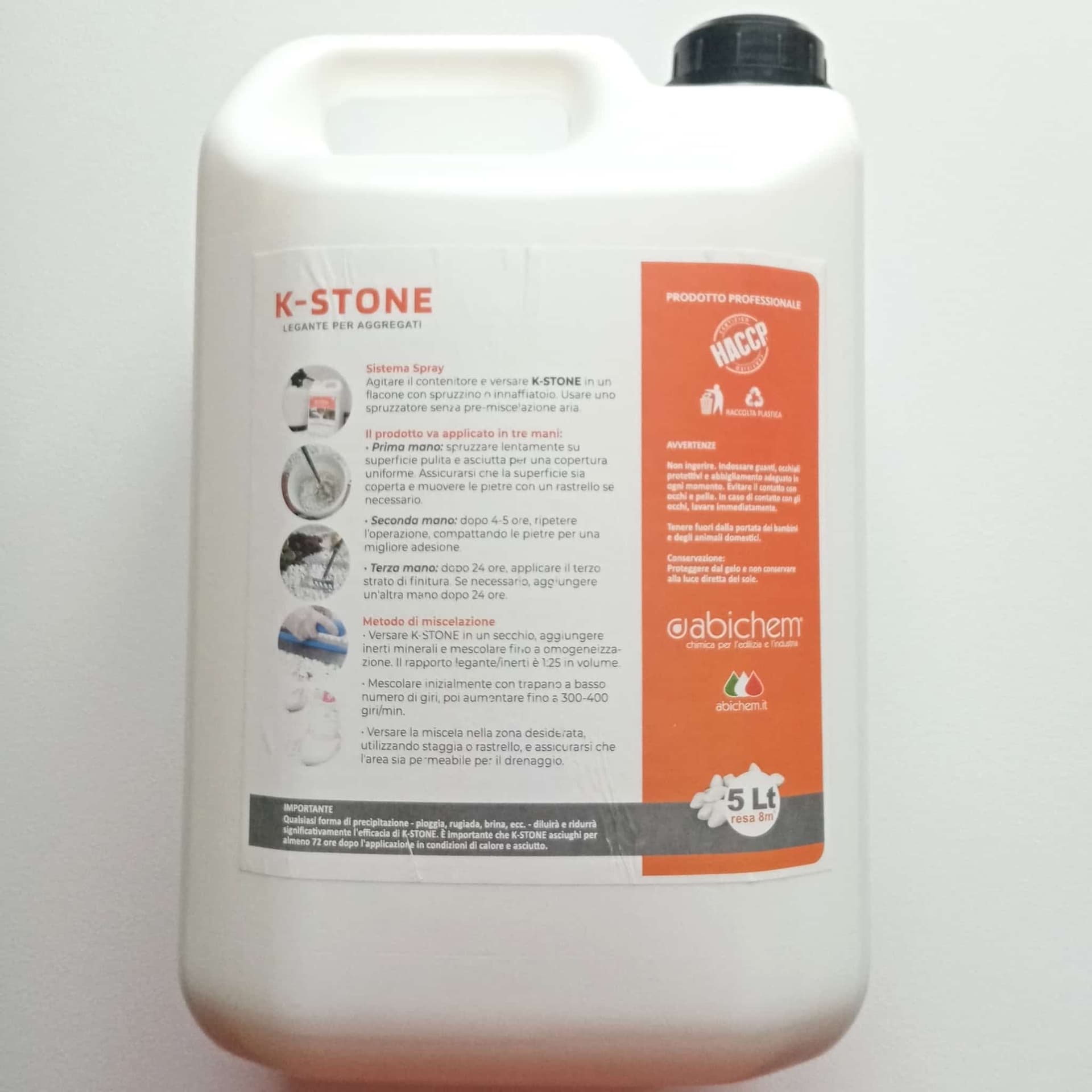 Abichem 5lt K-STONE miscela legante per granulati in pietra in Impermeabili Aloiserw.com - Altomonte, commercioVirtuoso.it