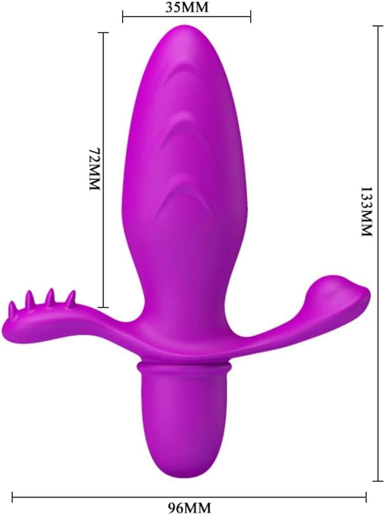 Plug Anale vibrante Fitch viola con punte stimolatore 10 funzioni silicone viola in prodotto Erosdom - Palmi, commercioVirtuoso.it