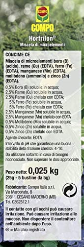 Concime "Hortilon" granulare rinverdente, miscela di microelementi evita la caduta delle foglie 25 gr in Fertilizzanti per vegetali La Zappa - Altamura, commercioVirtuoso.it