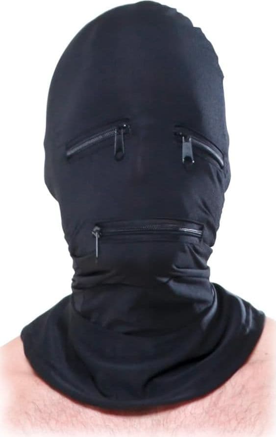 Maschera Zipper face Pipedream nera per privazione sensoriale fetish bondage in prodotto Erosdom - Palmi, commercioVirtuoso.it