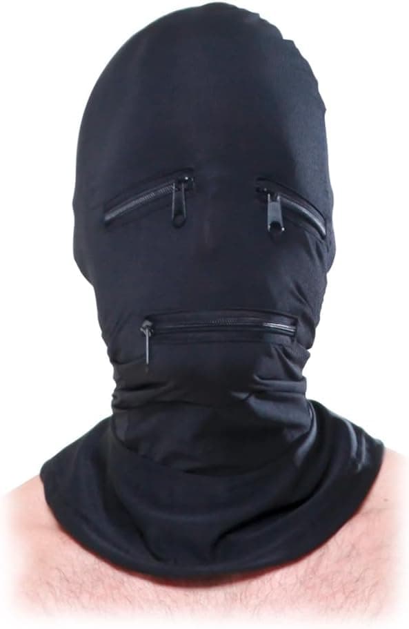 Maschera Zipper face Pipedream nera per privazione sensoriale fetish bondage in prodotto Erosdom - Palmi, commercioVirtuoso.it