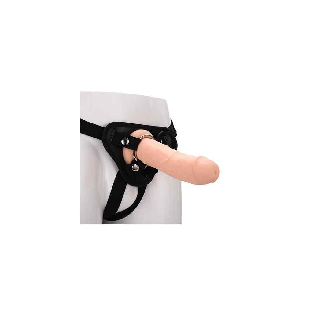 Strap on morbido 20 cm con venature stimolanti silicone TPR strapon in prodotto Erosdom - Palmi, commercioVirtuoso.it