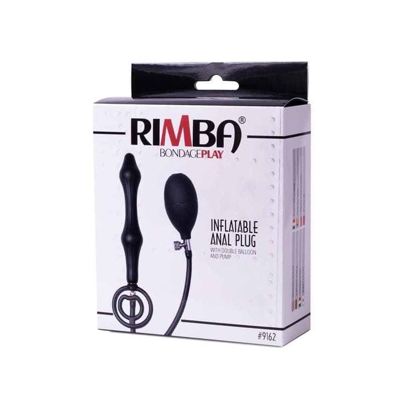 Rimba BondagePlay Plug Anale Gonfiabile con Pompa Doppia Camera Nero in prodotto Erosdom - Palmi, commercioVirtuoso.it