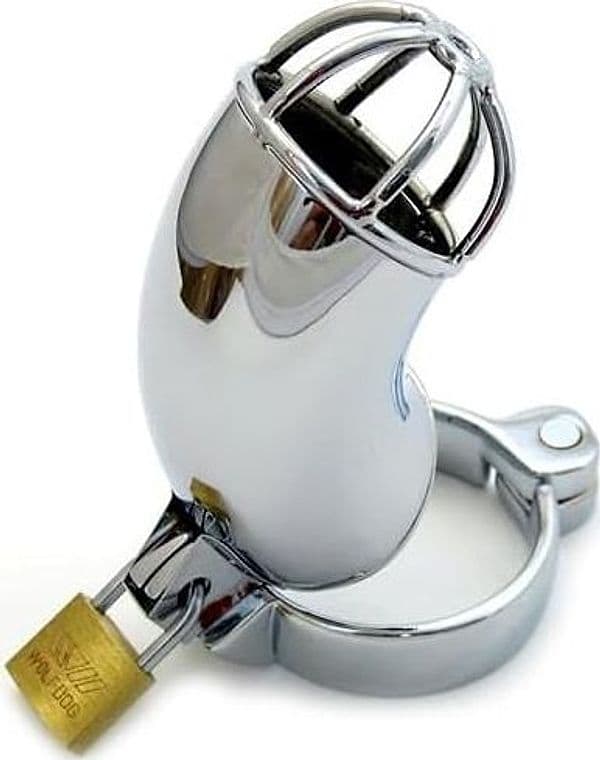 Gabbia pene cintura castità in acciaio pesante Cock Ring Retain Ancelot BDSM in prodotto Erosdom - Palmi, commercioVirtuoso.it