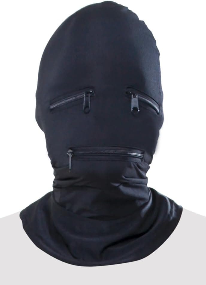 Maschera Zipper face Pipedream nera per privazione sensoriale fetish bondage in prodotto Erosdom - Palmi, commercioVirtuoso.it