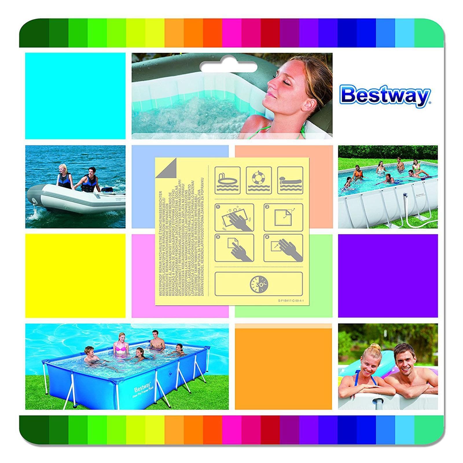 Toppe di riparazione rinforzate per piscine e materassini gonfiabili confezione da 10 pezzi in Kit di riparazione La Zappa - Altamura, commercioVirtuoso.it
