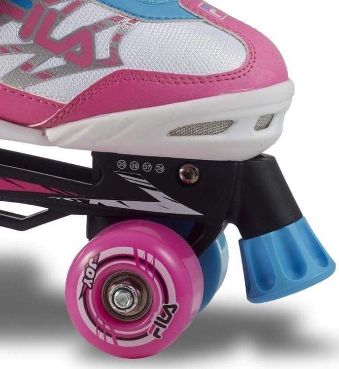Fila Pattini 4 ruote JOY G WHITE/PINK/LIGHTBLUE in Pattini in linea 3A Moda Mare Sport - Bellaria Igea Marina, commercioVirtuoso.it