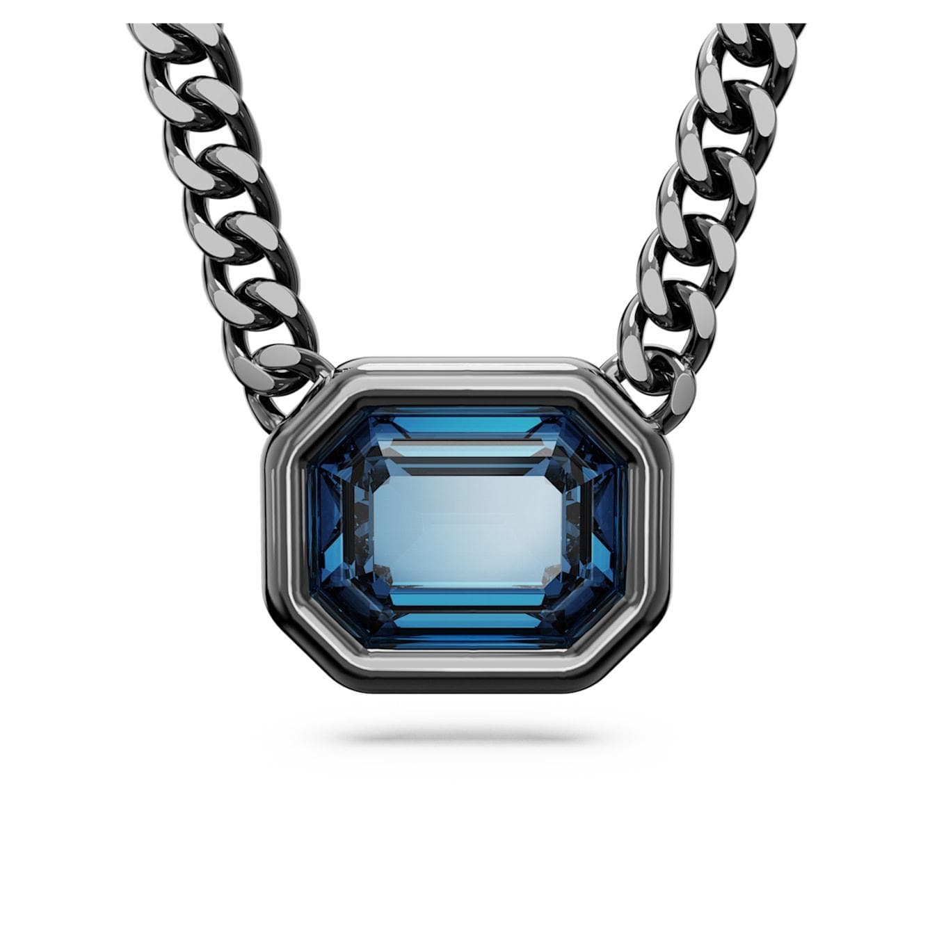 Swarovski   Pendente Imber Taglio ottagonale, Blu, Placcato rutenio